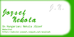 jozsef nekola business card
